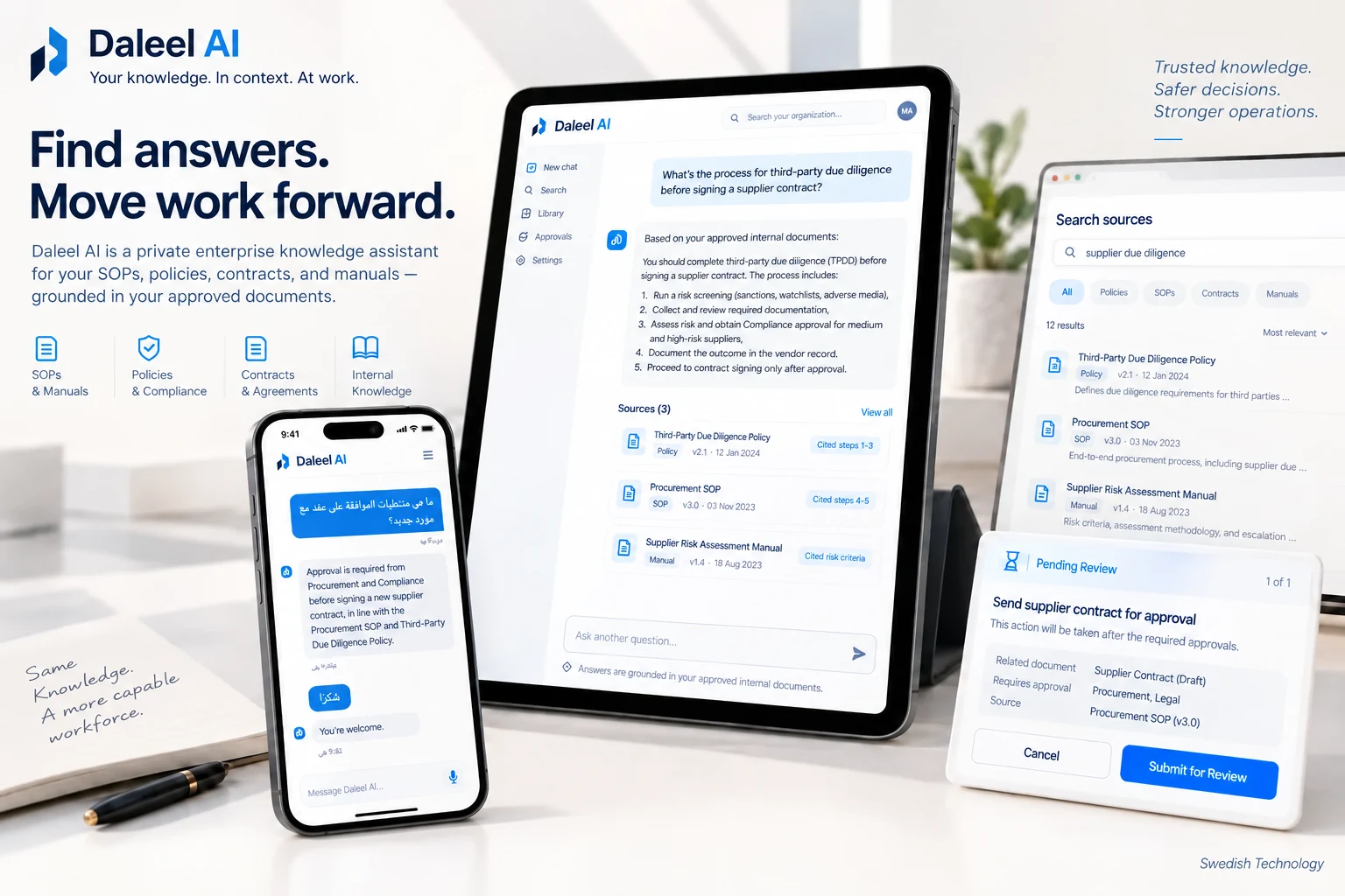 Daleel AI product interface for Legal