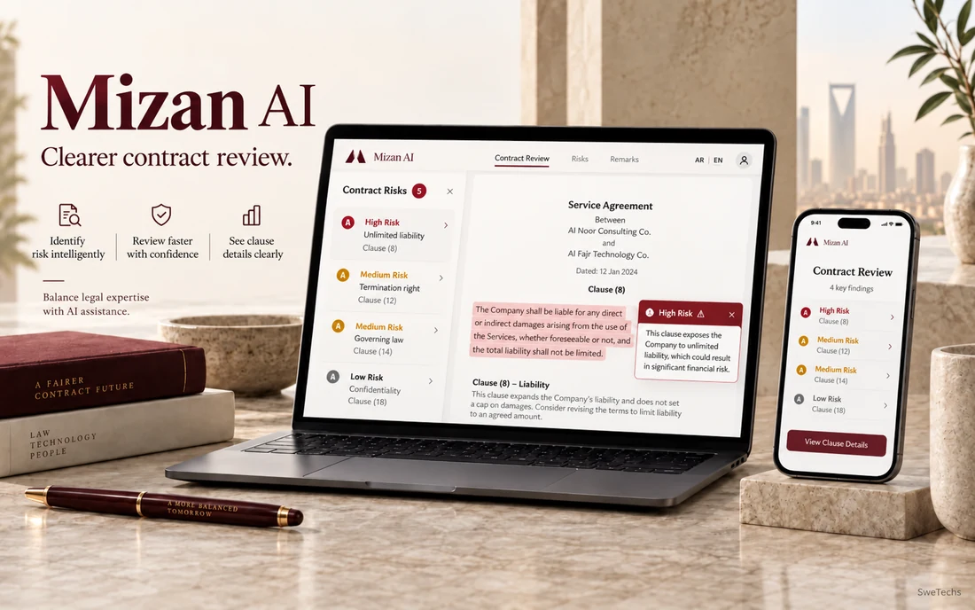 Mizan AI product interface for Legal