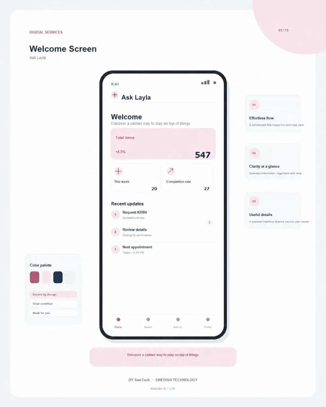 Ask Layla product interface for Finance