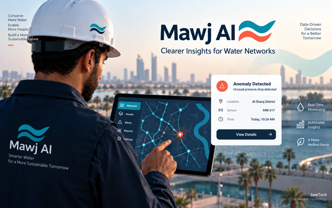 Mawj AI product interface for Utilities