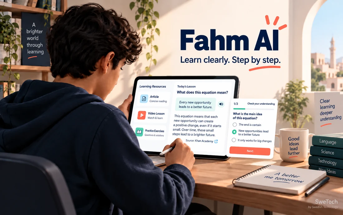 Fahm AI product interface for Education / Training