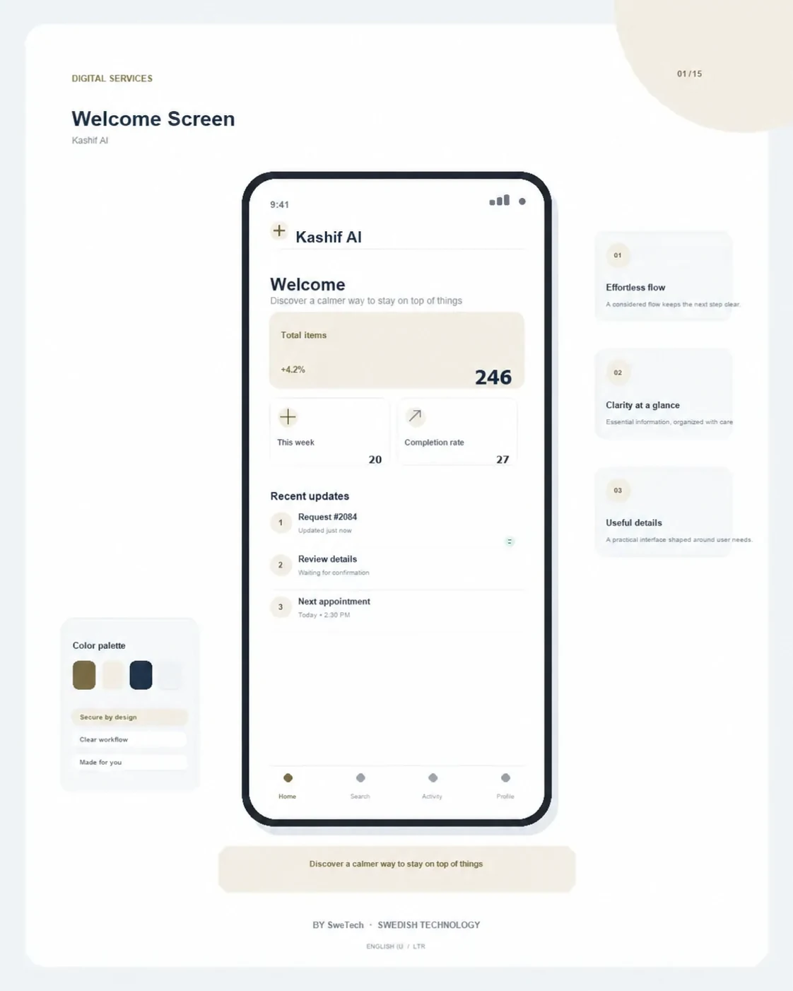 Kashif AI product interface for Enterprise AI