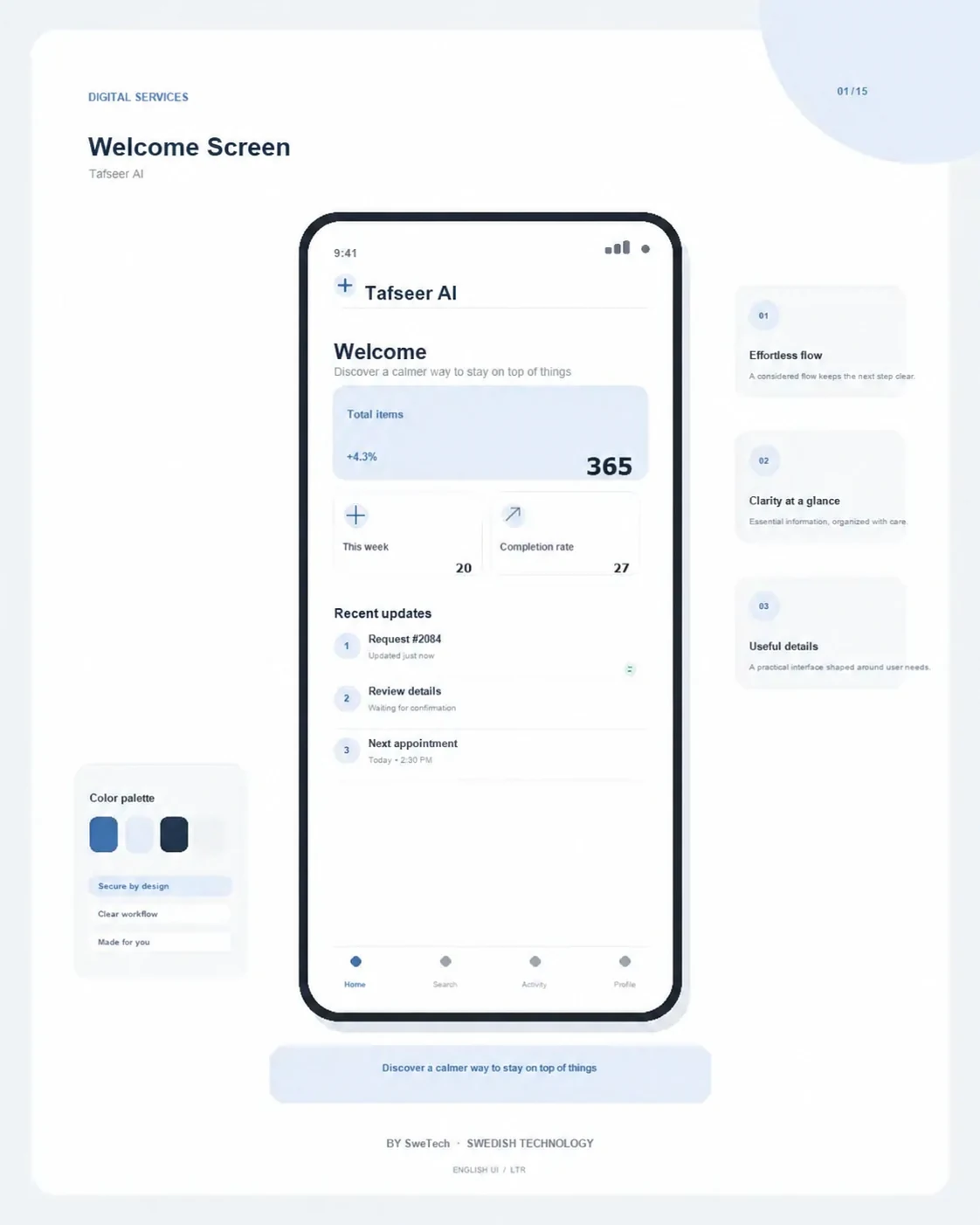Tafseer AI product interface for Enterprise AI