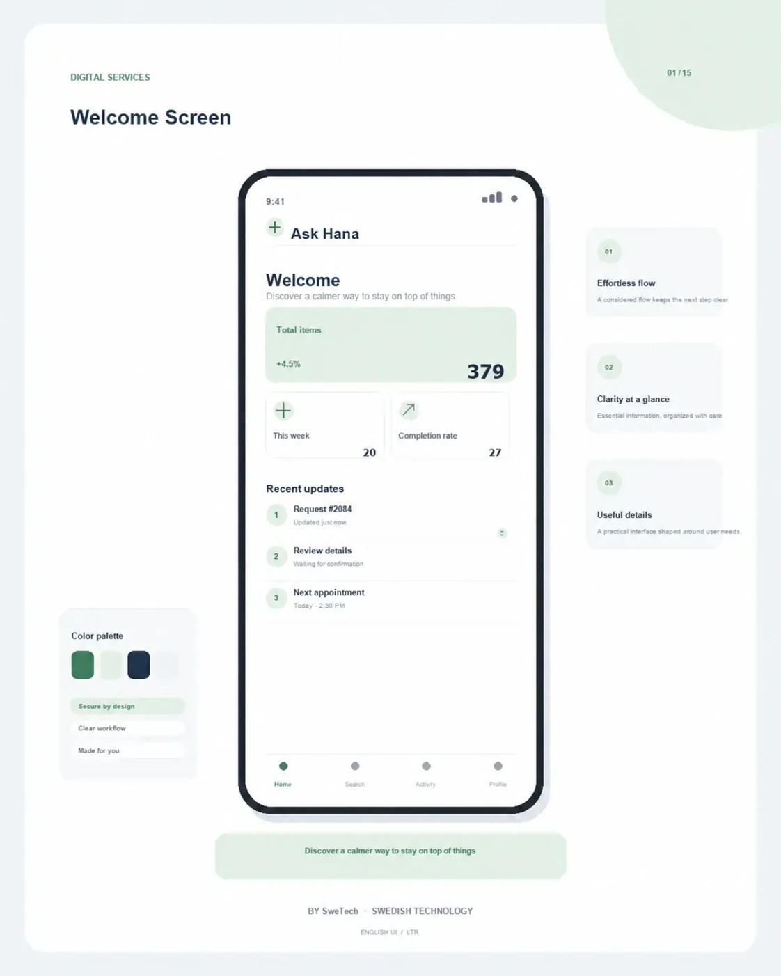 Ask Hana product interface for Enterprise AI