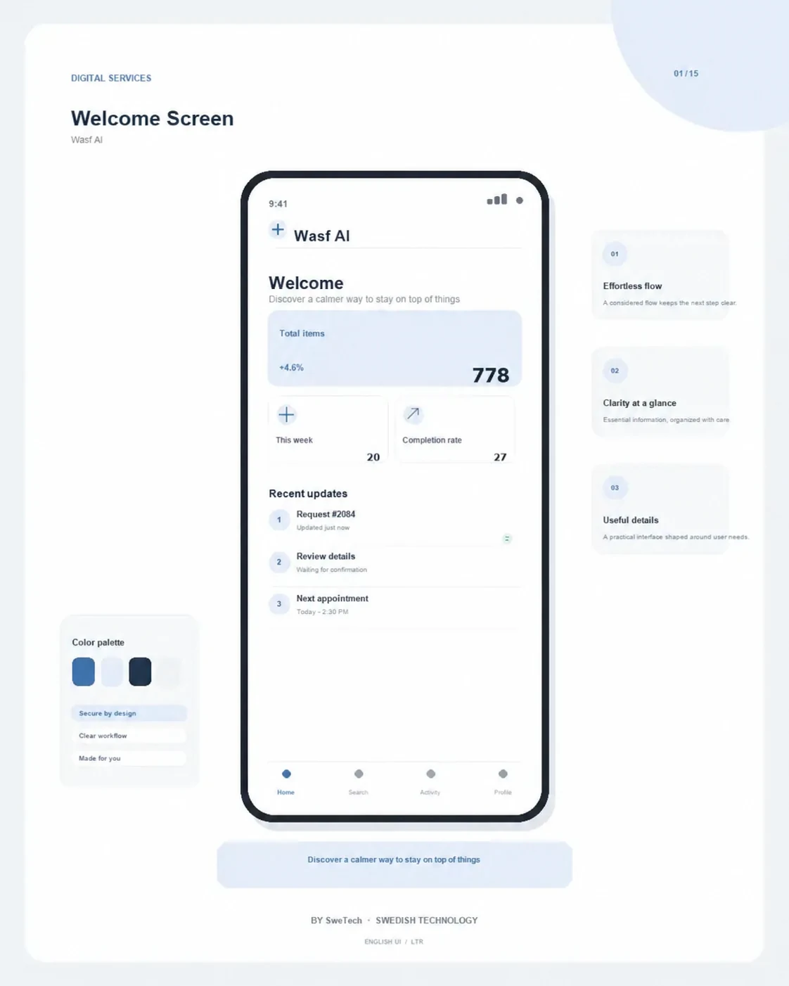 Wasf AI product interface for Enterprise AI