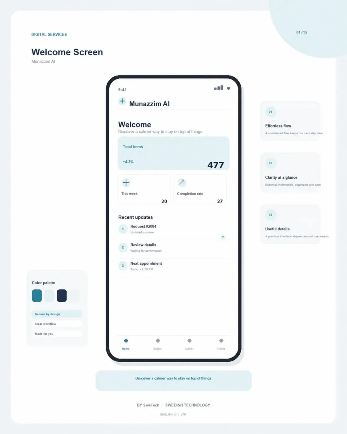 Munazzim AI product interface for Enterprise AI