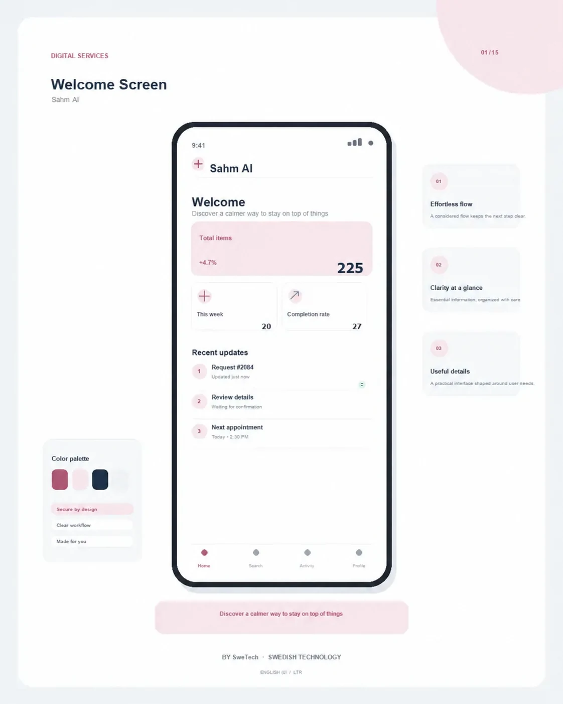 Sahm AI product interface for Enterprise AI