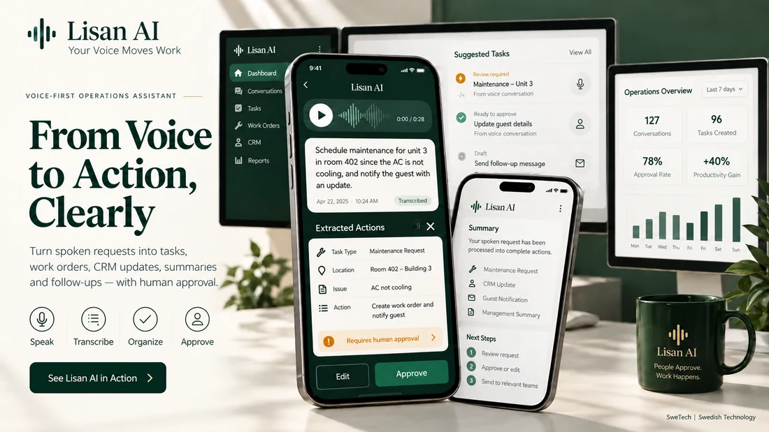 Lisan AI product interface for Enterprise AI