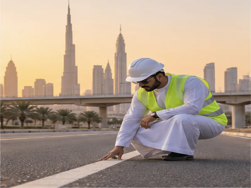 AI Road Inspection operations in a realistic road inspection setting