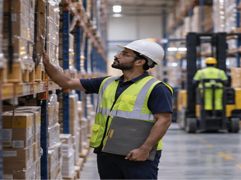 Warehouse / Logistics operations in a realistic warehouse setting