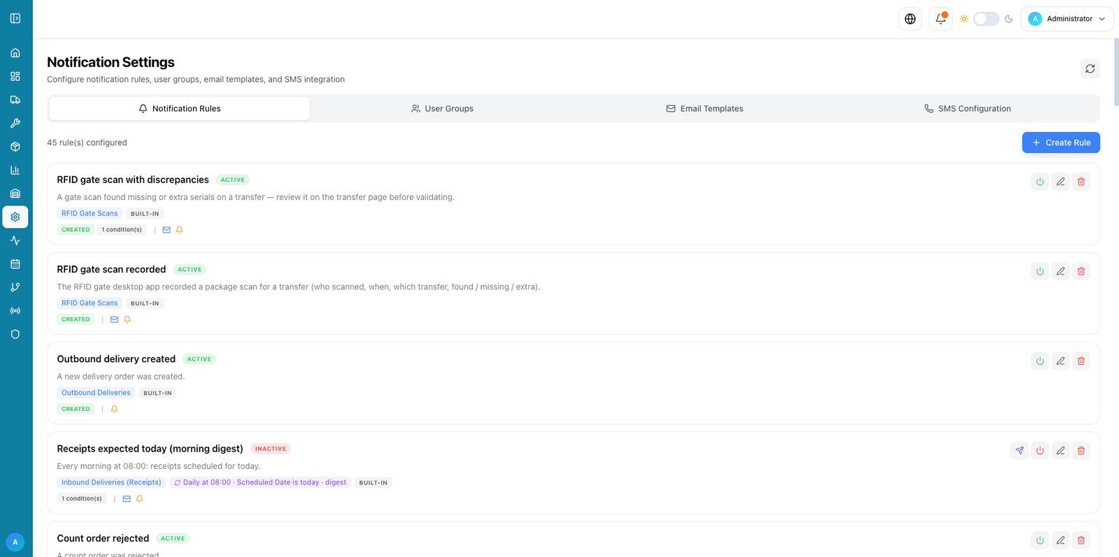 Octopus notification settings and communication controls