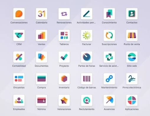 Traditional Odoo application grid reference