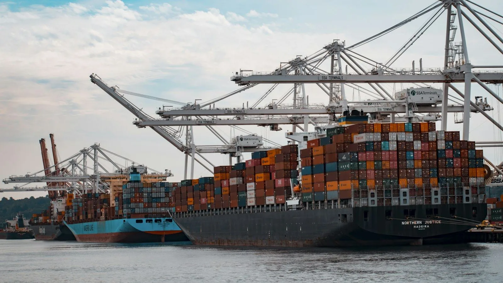 Temperature-controlled logistics operation with refrigerated containers and monitored consignments