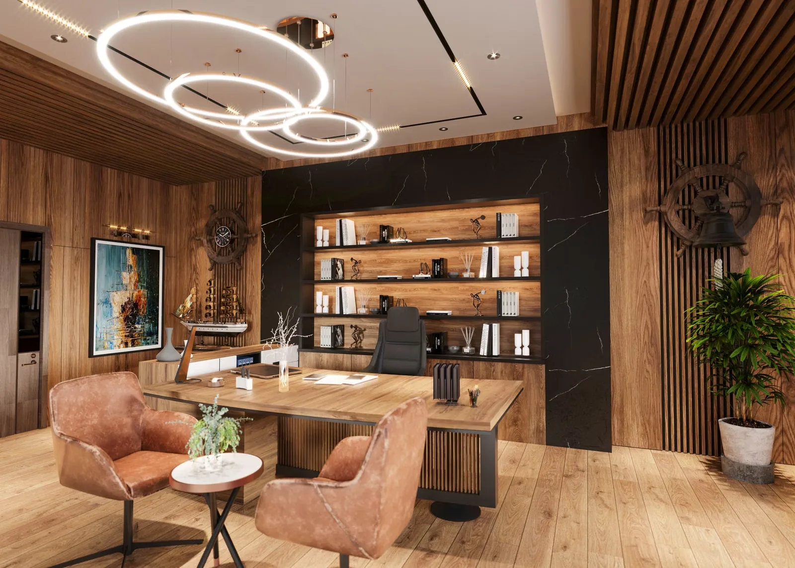 Visitor waiting area in an office