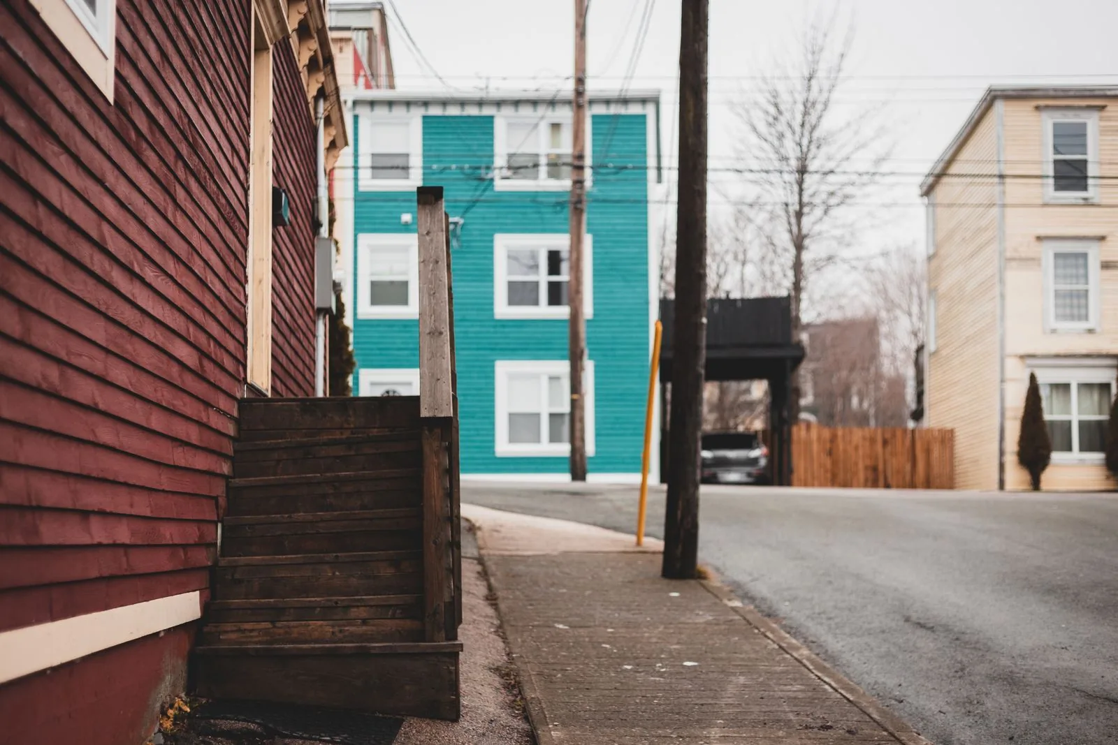 Street inside a residential community