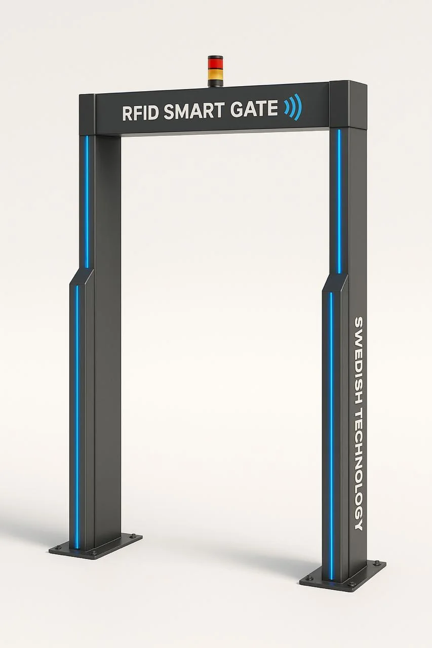 Swedish Technology RFID smart gate portal with illuminated side columns