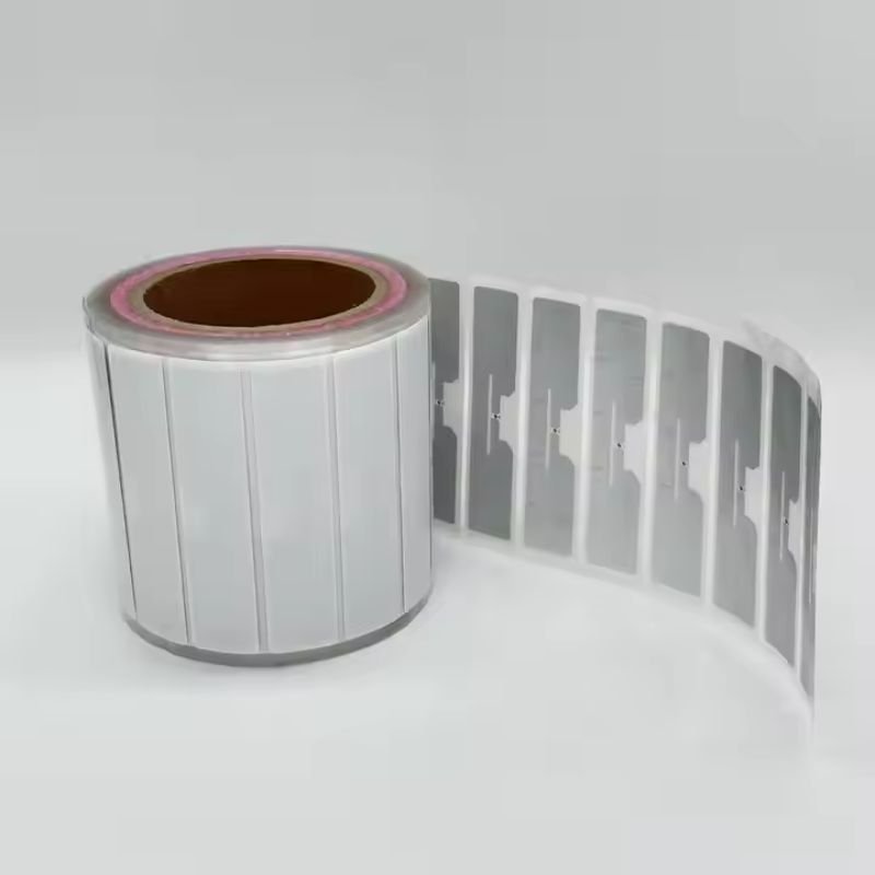 Roll of UHF RFID adhesive labels used for asset and inventory tagging