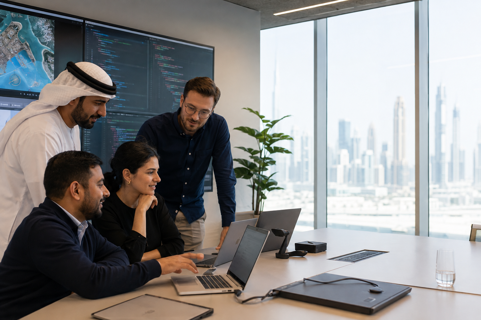 Swedish Technology engineering team collaborating in a Dubai office