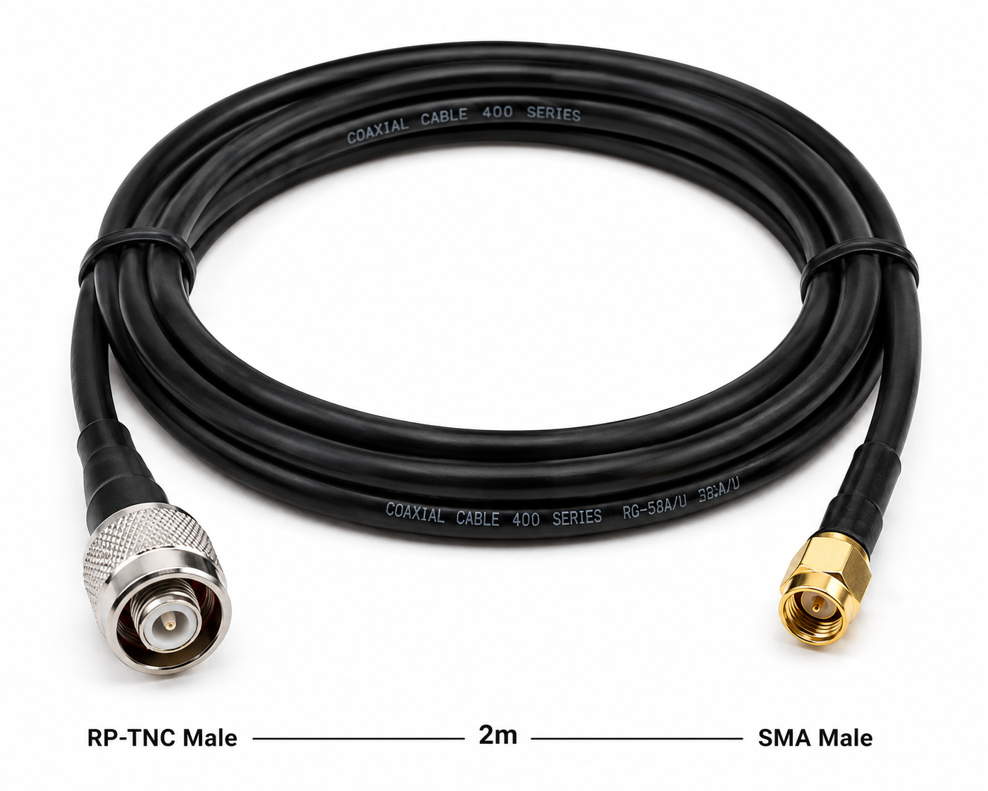ST 2m Antenna Cable (400 Series, RP-TNC Male to SMA Male)