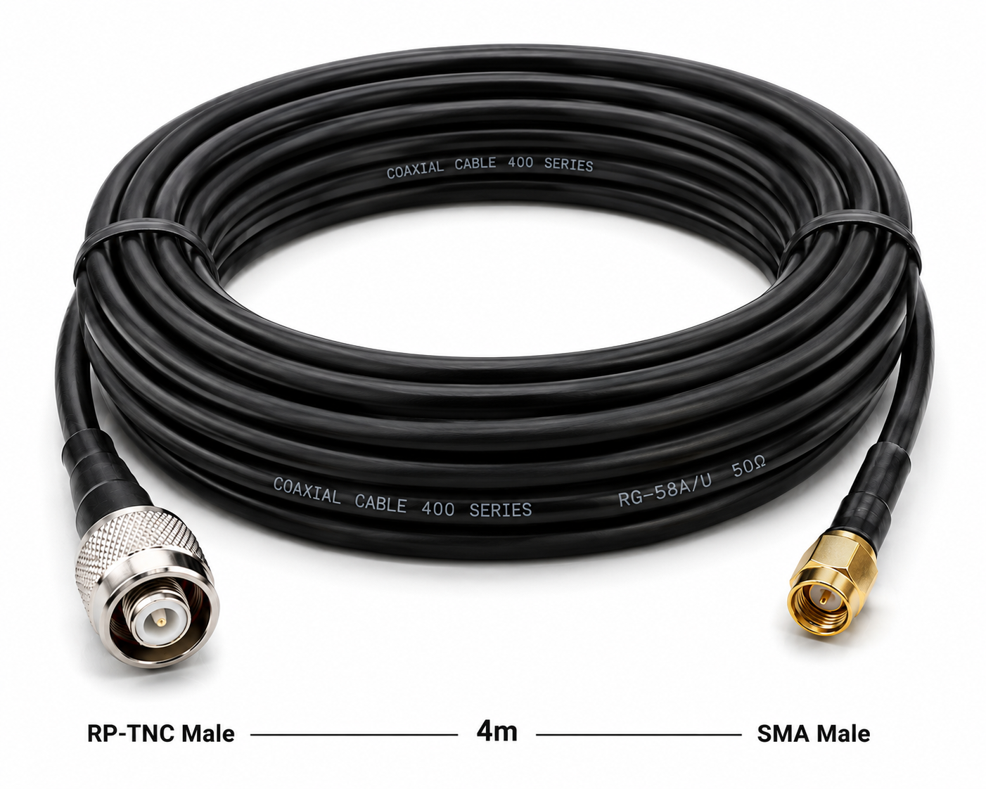 ST 4m Antenna Cable (400 Series, RP-TNC Male to SMA Male)