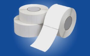 ST 43 X 19 mm TT Paper RFID Label – Perforated, 1500 LPR, 1” Core (TR-7202)