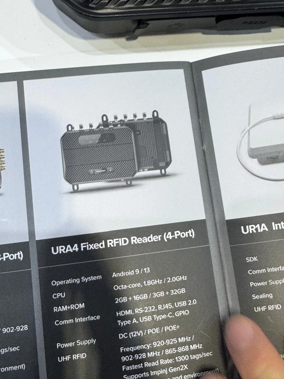 Four-port fixed UHF RFID reader