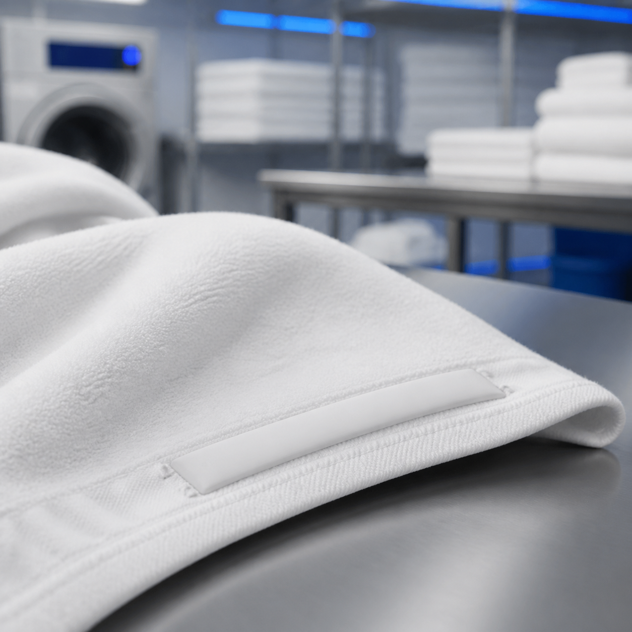 ST-Octopus Flexi RFID Laundry Tag sewn into fabric