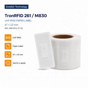 Swedish Technology TronRFID 261 M830 paper RFID label