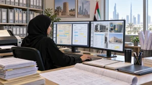 UAE government data engineer tracing asset records from servers to an operations dashboard