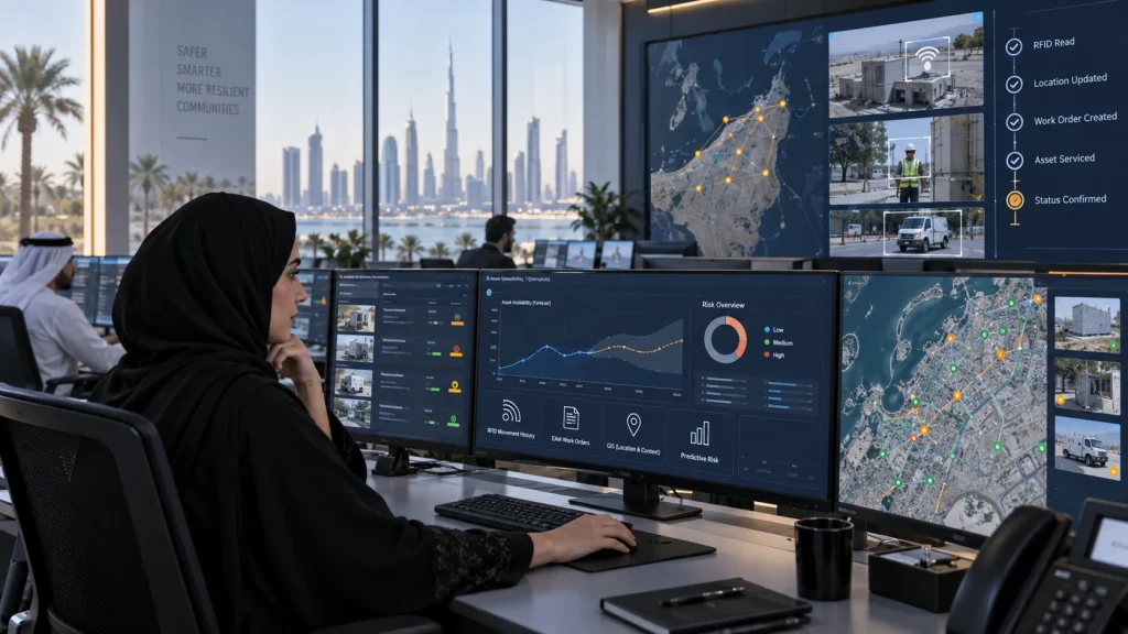 UAE operations analysts turning RFID asset events into a forecast with governed evidence