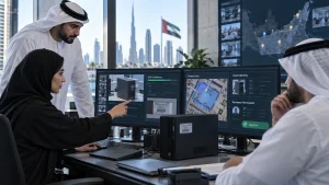UAE asset control team approving a computer vision workflow only after checking evidence and permissions