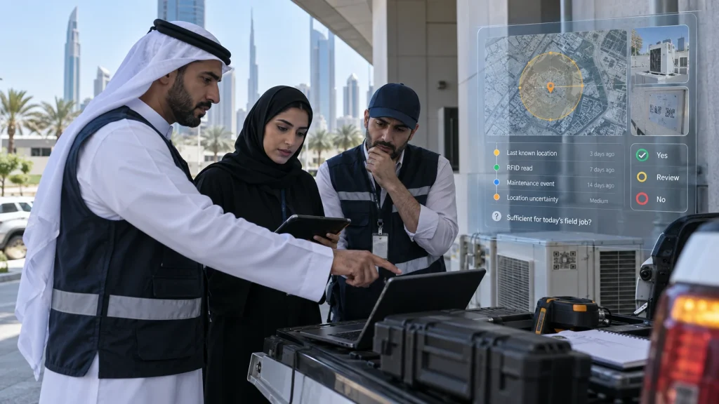 UAE government audit team deciding whether a last-known location is enough evidence