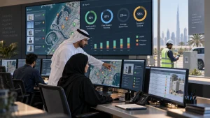 UAE government operations team measuring location confidence, search time and exception closure