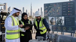 UAE government audit team investigating stale asset evidence across EAM, GIS and inspection records