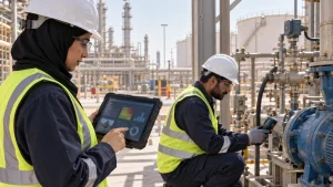 UAE government safety inspectors prioritizing field inspections from asset condition, incident and maintenance evidence