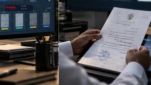 Swedish Technology technical illustration for Government Documents, Regulations and Approvals: Arabic OCR and Document Understanding: From Reporting to Prediction