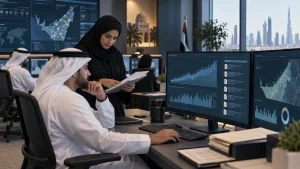 UAE government architecture team reviewing permission-aware RAG, private LLM controls and auditable evidence in a secure workspace