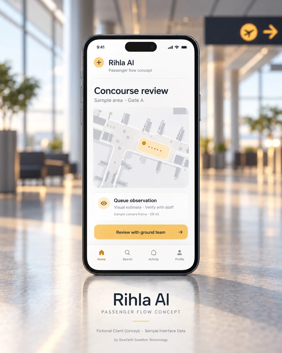 English hero board for the Rihla AI AI project concept