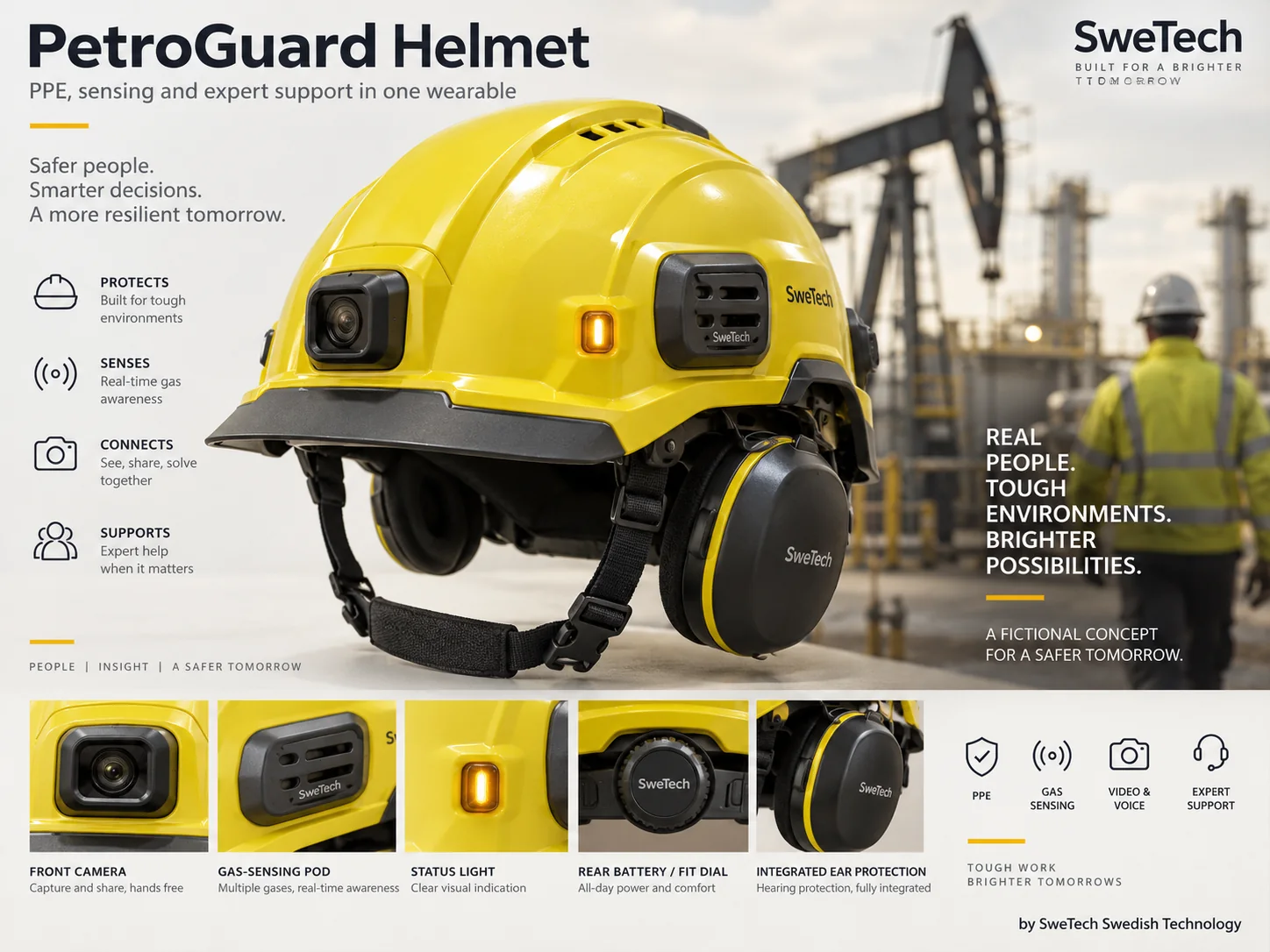 English hero board for PetroGuard Helmet hardware product concept
