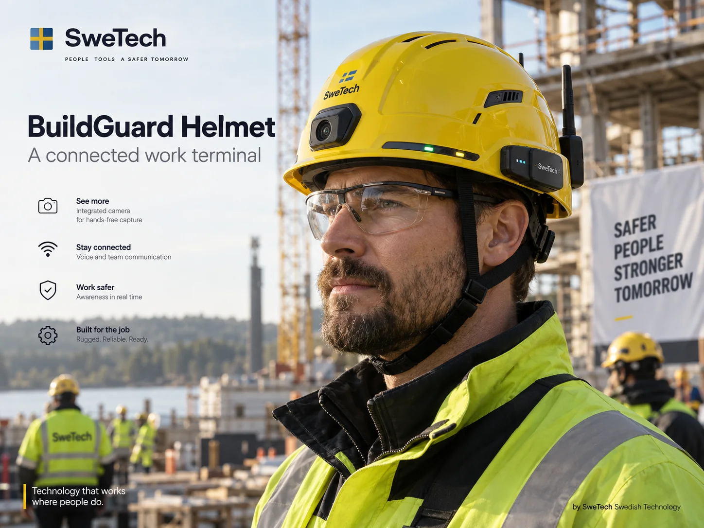 English hero board for BuildGuard Helmet hardware product concept