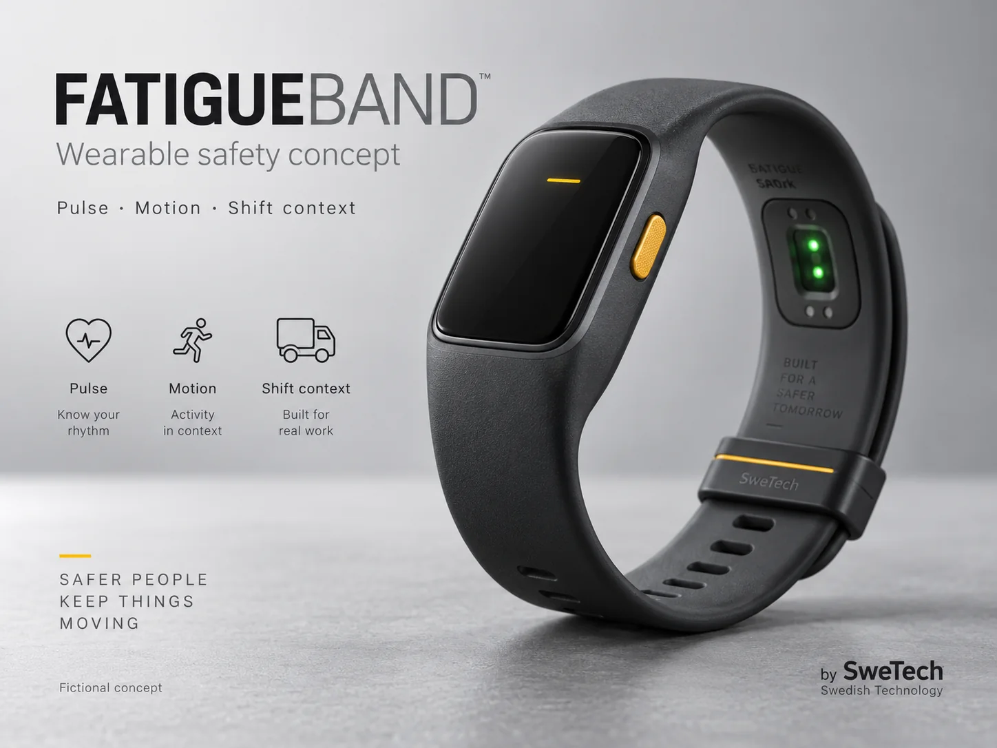English hero board for FatigueBand hardware product concept