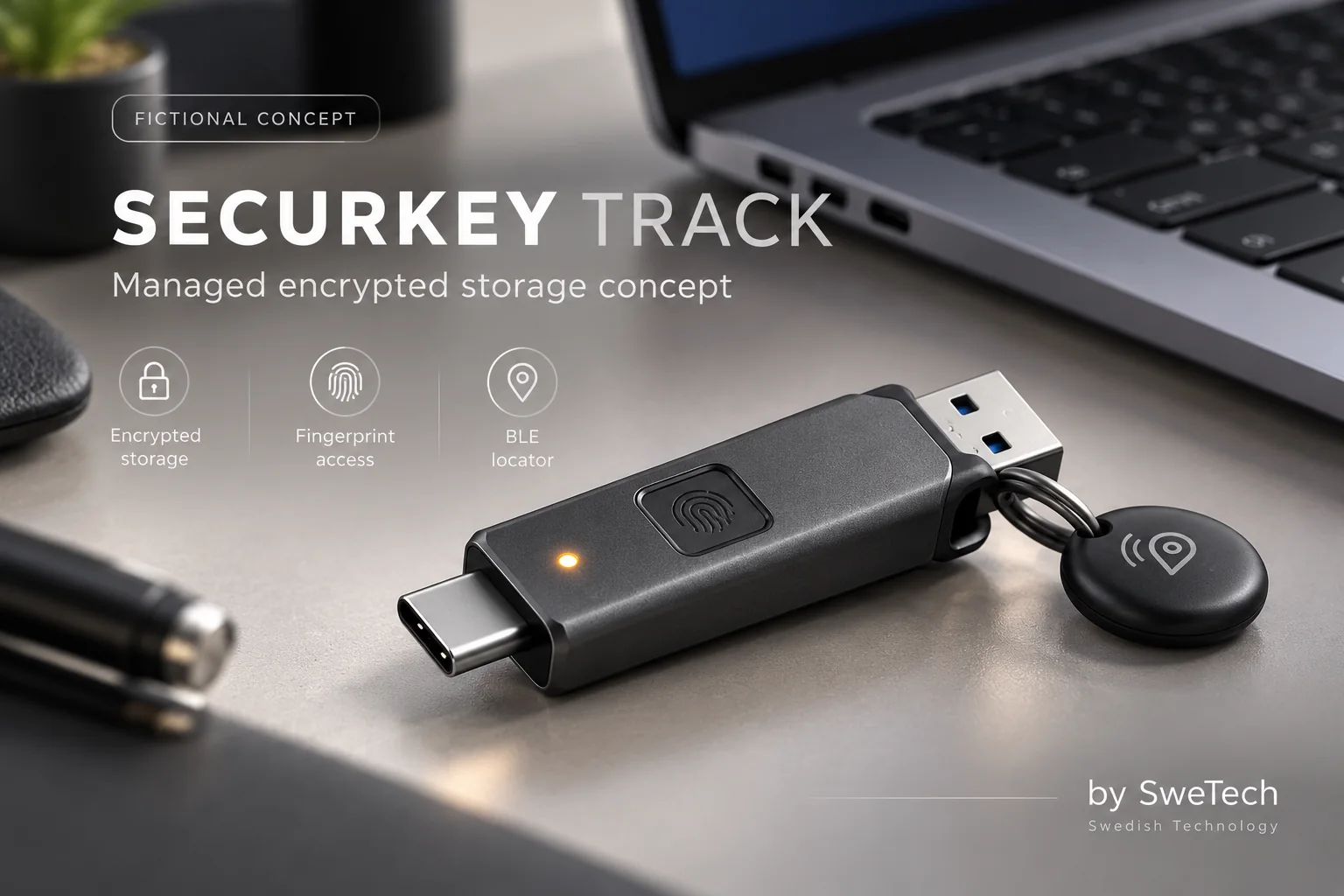 English hero board for SecurKey Track hardware product concept
