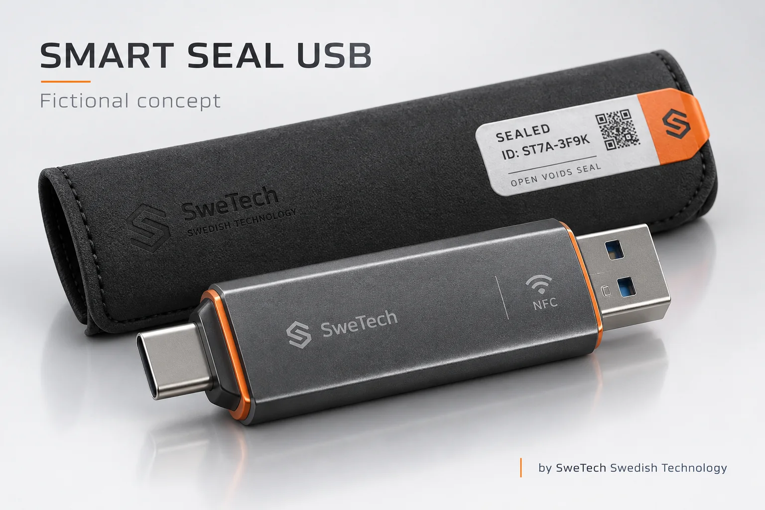 English hero board for Smart Seal USB hardware product concept