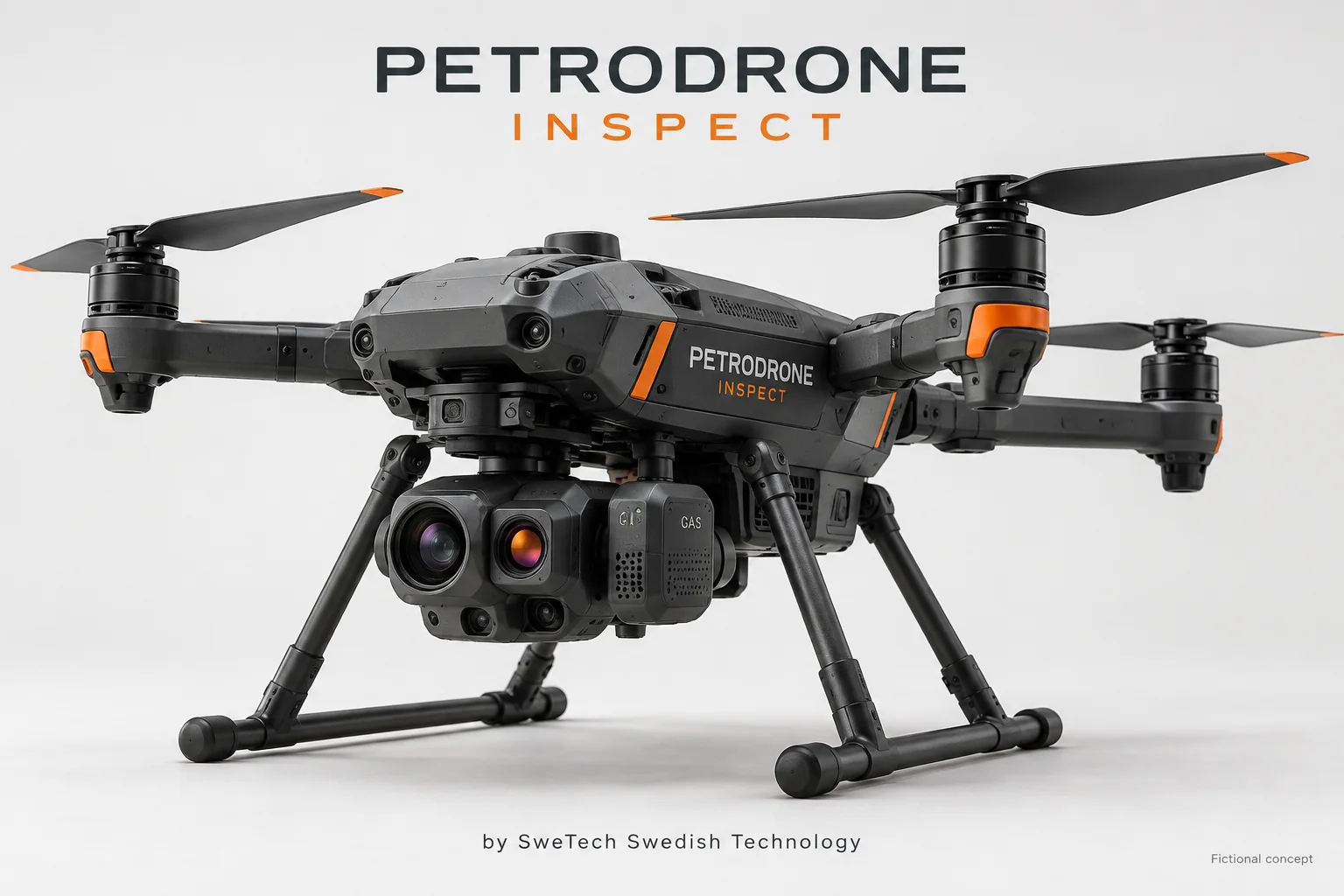 English hero board for PetroDrone Inspect hardware product concept