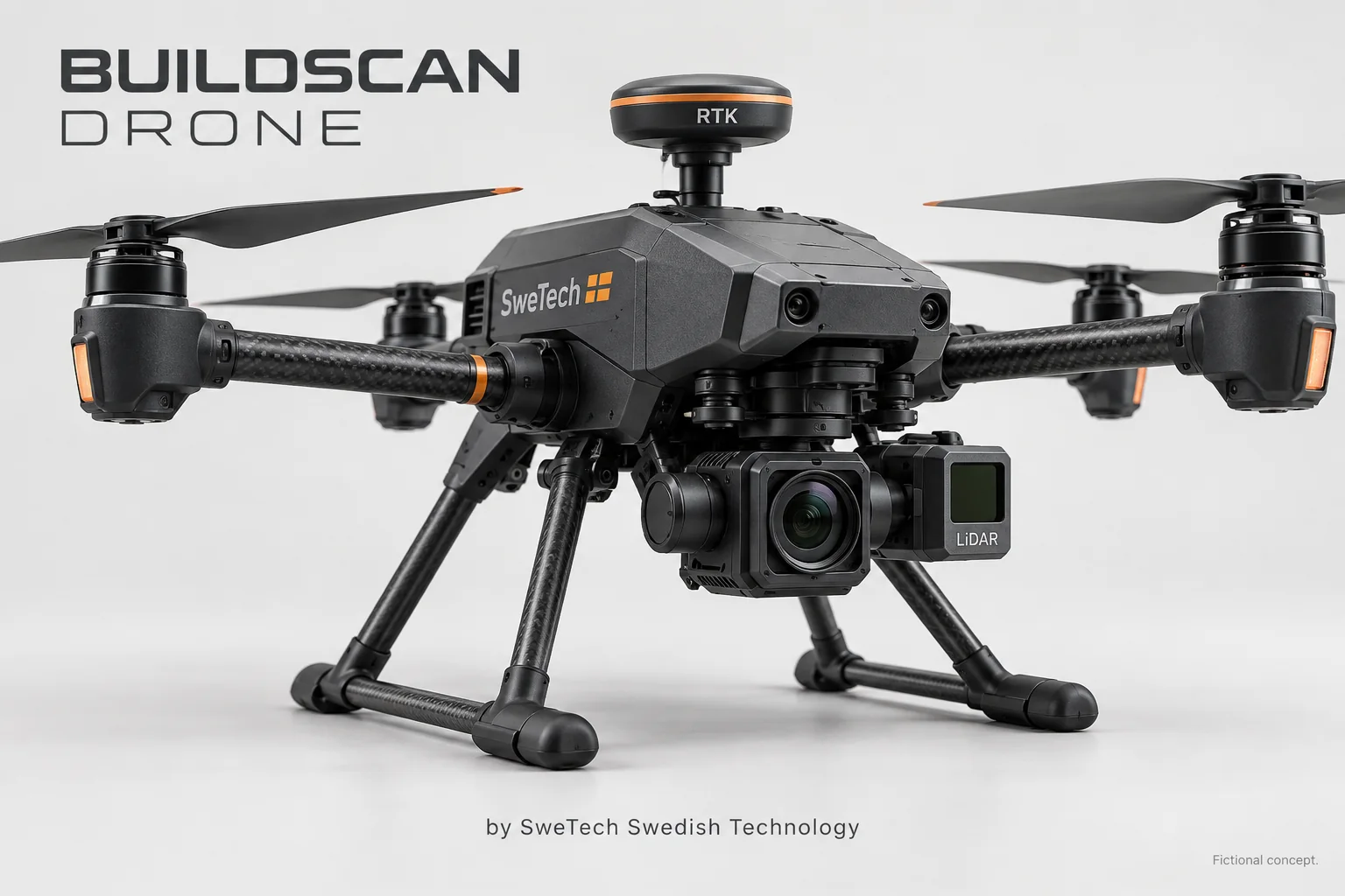 English hero board for BuildScan Drone hardware product concept