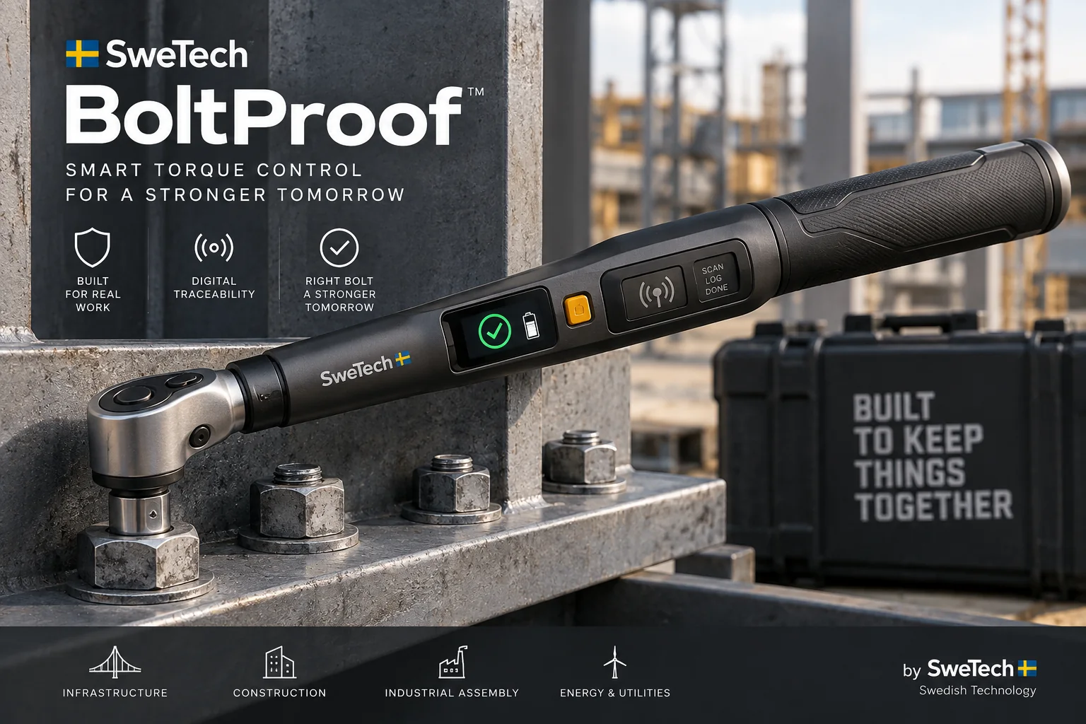 English hero board for BoltProof hardware product concept