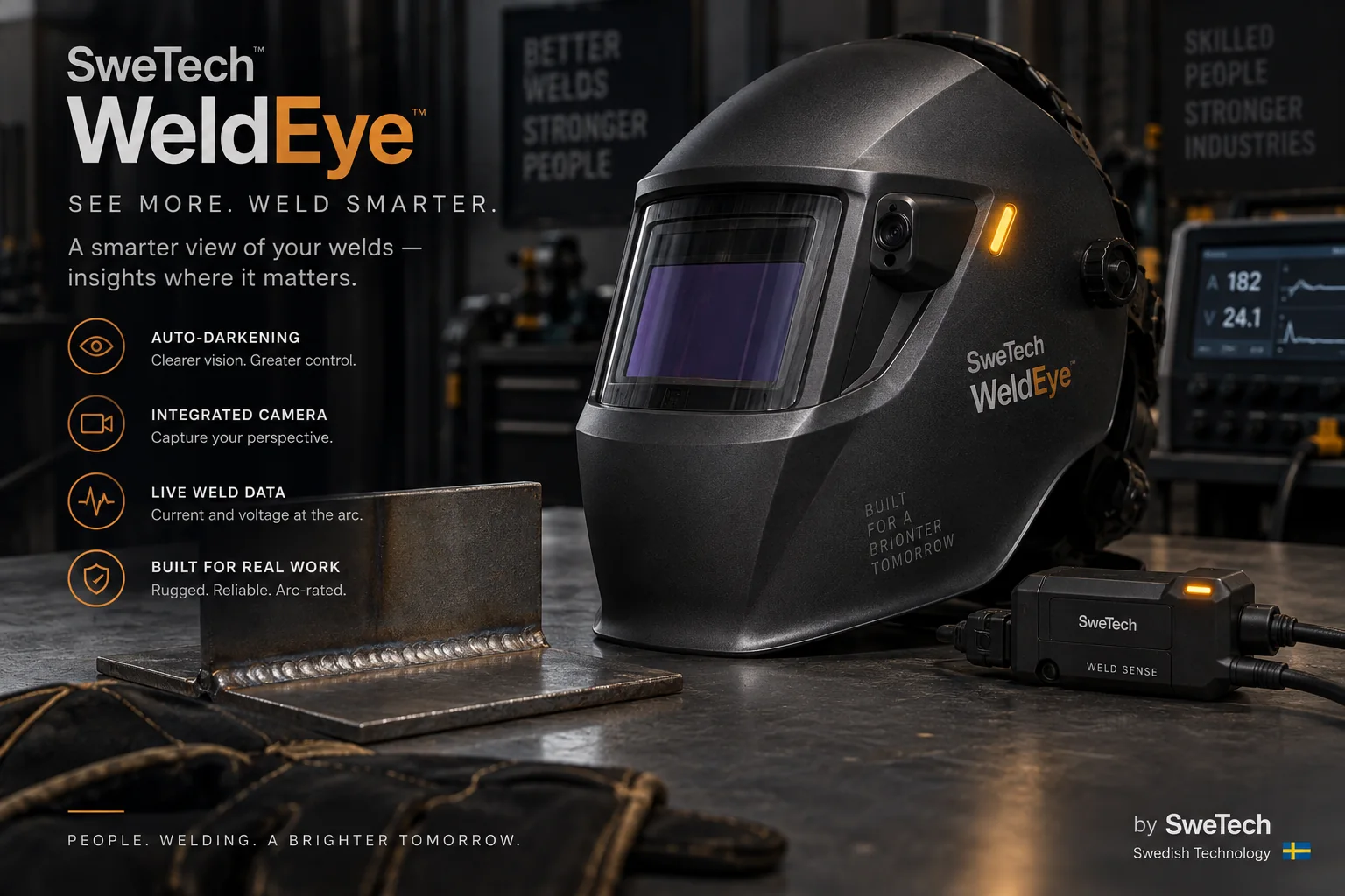 English hero board for WeldEye hardware product concept