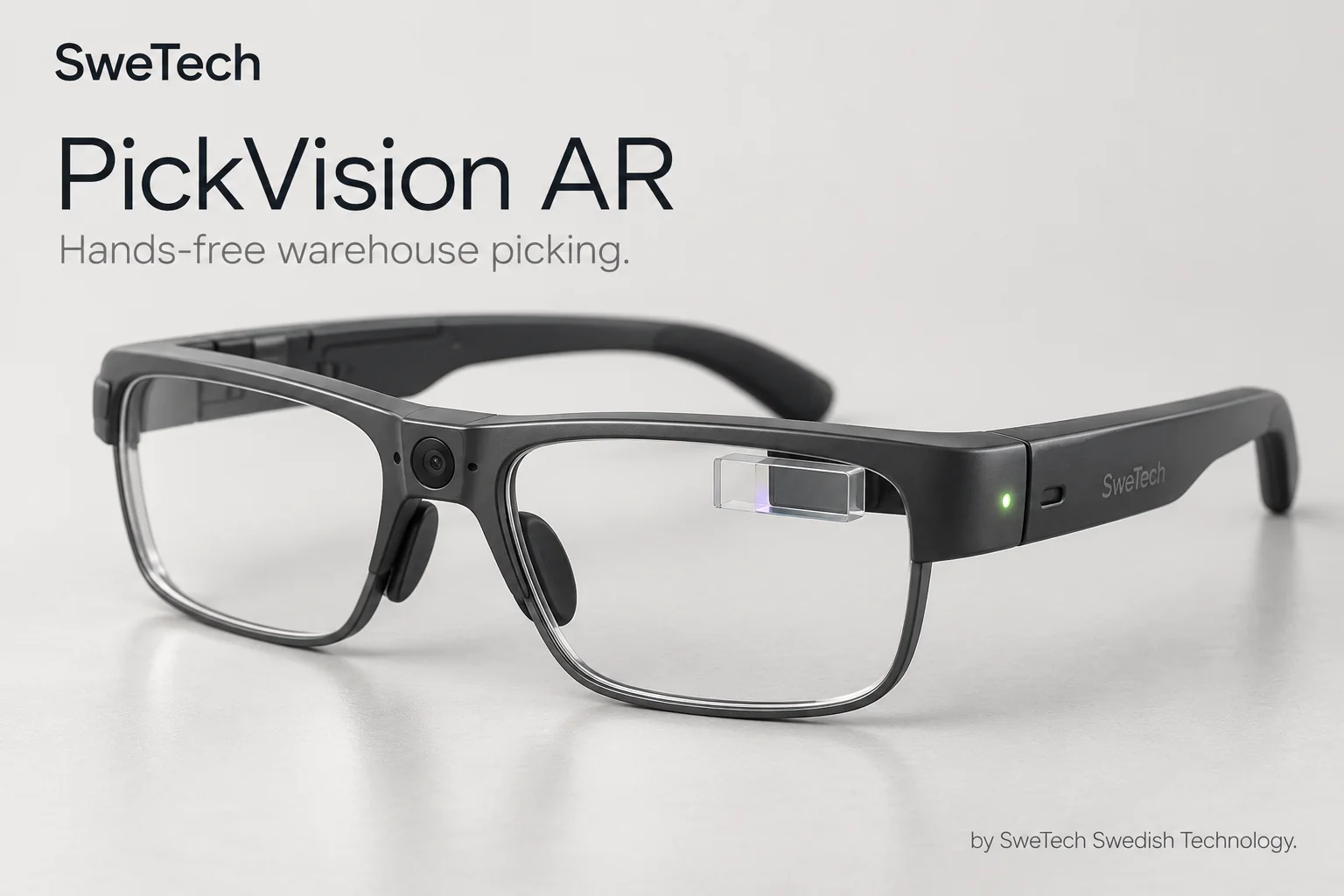 English hero board for PickVision AR hardware product concept