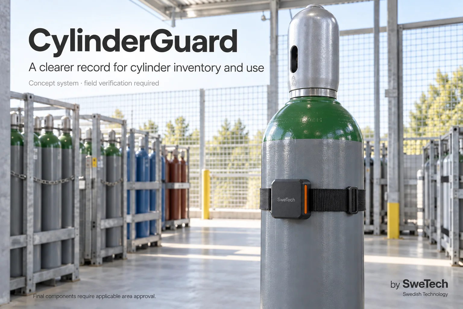 English hero board for CylinderGuard hardware product concept