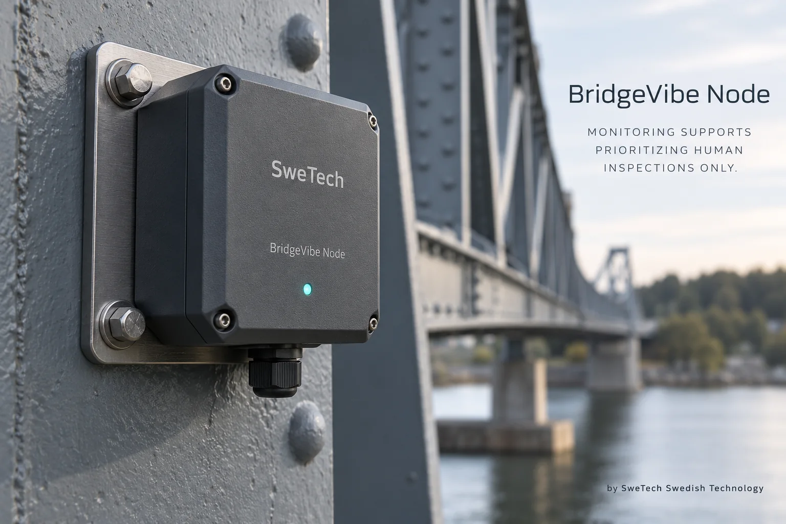 English hero board for BridgeVibe Node hardware product concept